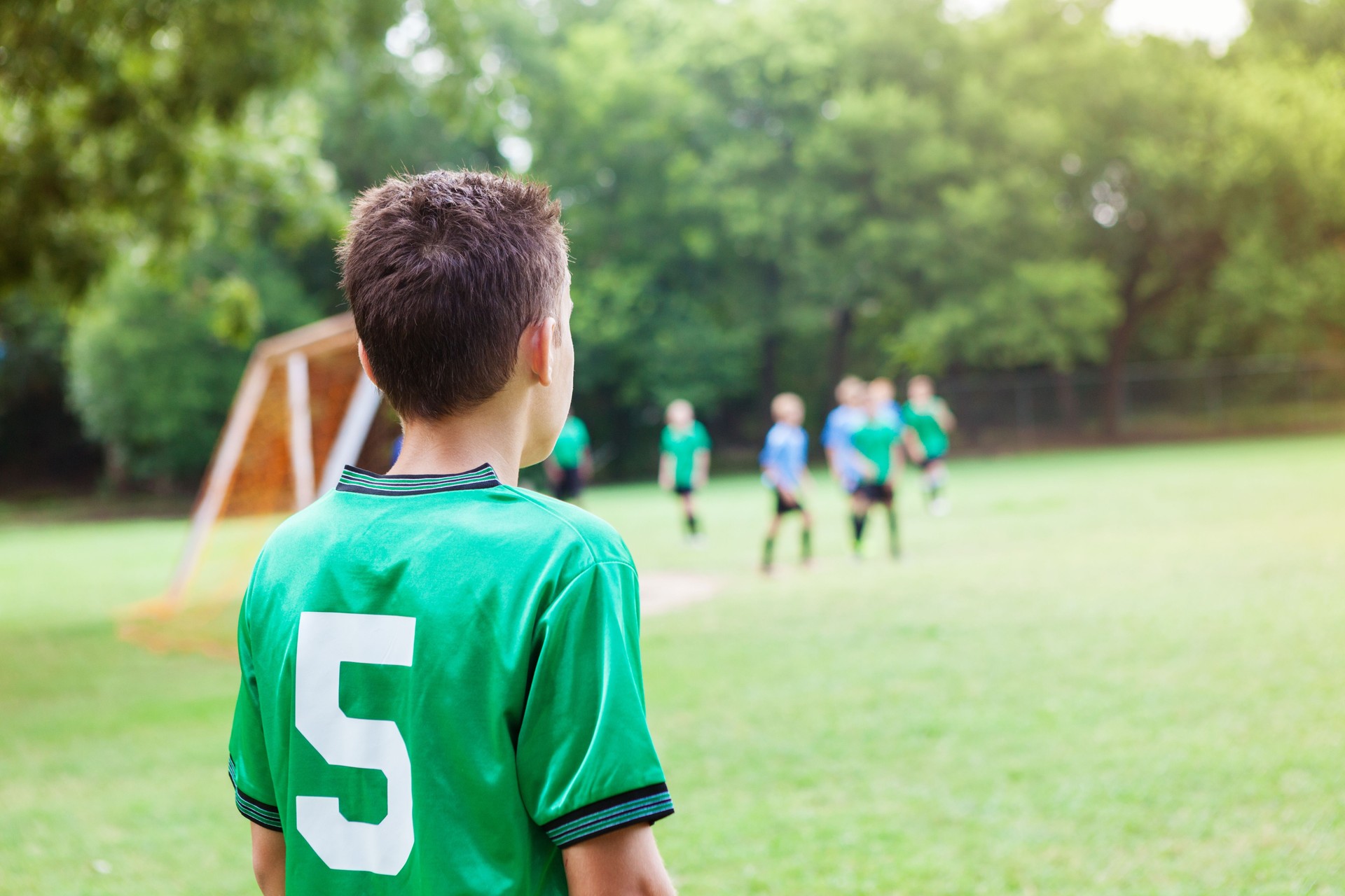 Young soccer player wants to go in the game