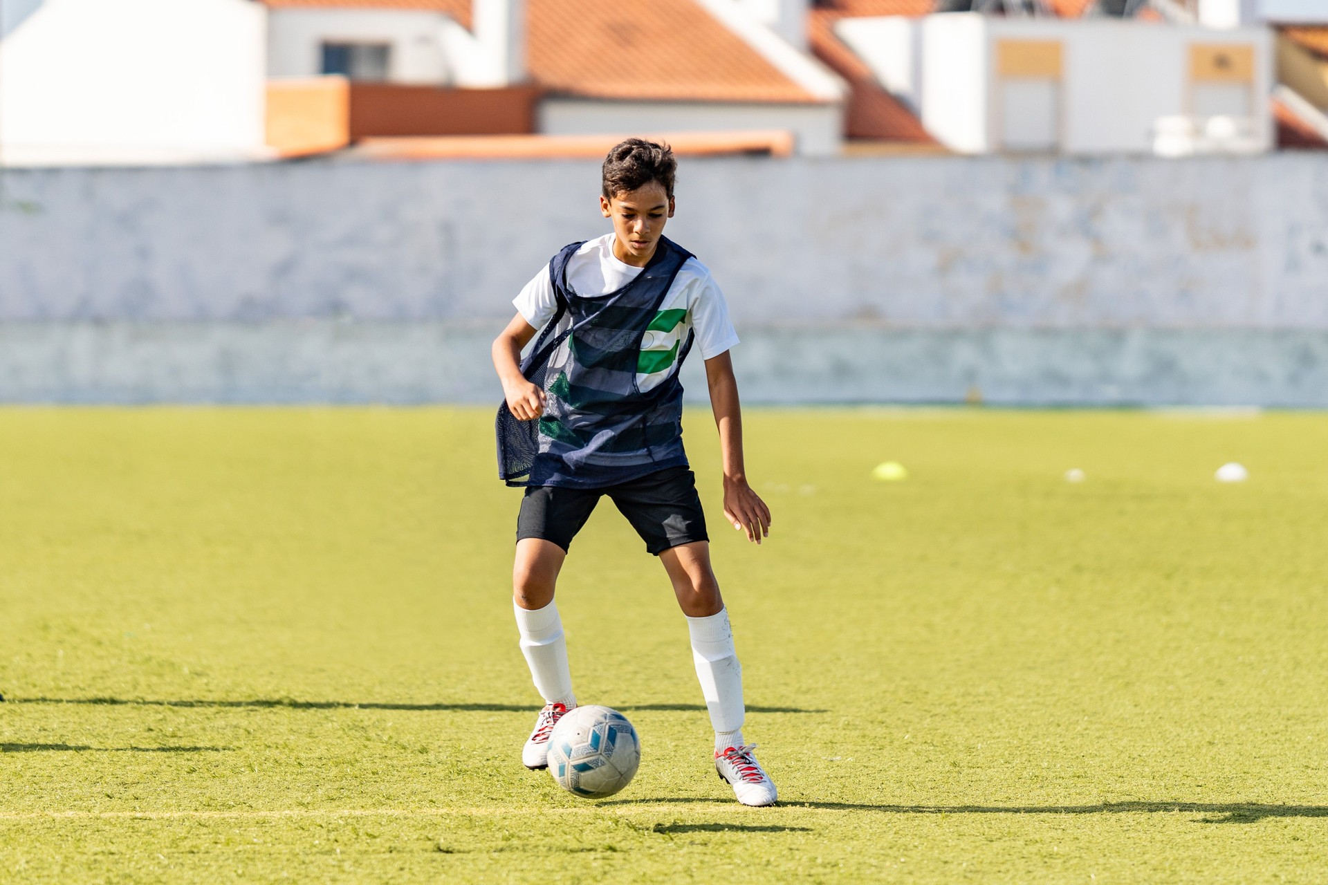 Teenage boy doing sports training